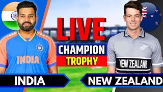 India vs New Zealand Match 12  Live Cricket Match Today  IND vs NZ  Champions Trophy NZ Batting [upl. by Ugo377]