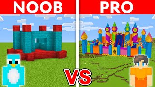 NOOB vs PRO BOUNCE HOUSE Build Challenge in Minecraft [upl. by Corotto]