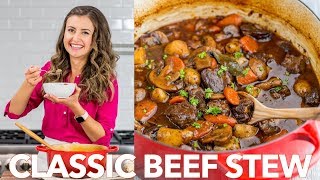 Classic Beef Stew Recipe For Dinner  Natashas Kitchen [upl. by Itnava]