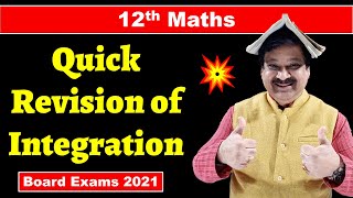 Integration Class 12 Maths All formula Quick revision with tips amp tricks for CBSE Board Exams [upl. by Lidah602]