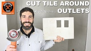 How to Cut Tile Around Outlets Easy Accurate Cuts [upl. by Korey26]