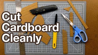 How to Cut Cardboard Cleanly Curvy or Straight [upl. by Nodyarb945]