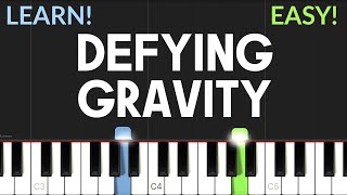 Defying Gravity  Wicked  EASY Piano Tutorial [upl. by Cyrilla]