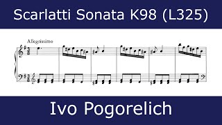 Domenico Scarlatti  Sonata in E minor K98 Ivo Pogorelich [upl. by Ecertap808]