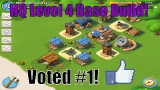 Boom Beach  quotObliteratorquot HeadquartersHQ Level 4 Base Build  Best HQ Lvl 4 Base [upl. by Suiravad192]