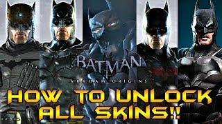 Batman Arkham Origins How to Unlock ALL Skins [upl. by Newfeld]