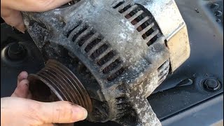 how to fix a SEIZED alternator Quick Fix [upl. by Gene]