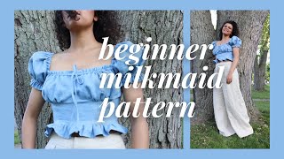 Milkmaid Blouse  Beginner Friendly  Pattern  LYDIA NAOMI [upl. by Ruffi]