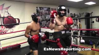 boxing sparring for first time  esnews boxing [upl. by Henrie]