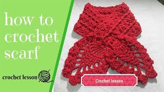 How to crochet a scarf  pattern for beginners [upl. by Aggri]