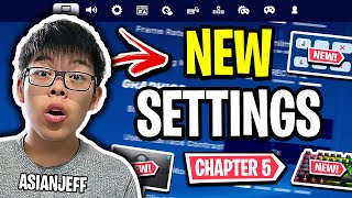 AsianJeffs NEW Settings in Fortnite Chapter 5 BEST STRETCH RES [upl. by Kalli395]