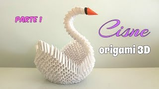 CISNE ORIGAMI 3DPRIMERA PARTEpaso a paso [upl. by Siekram71]