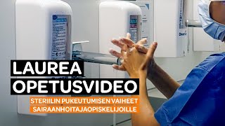 Opetusvideo Steriilin pukeutumisen vaiheet sairaanhoitajaopiskelijoille Opinnäytetyö [upl. by Danila140]