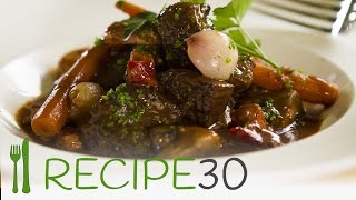 BOEUF beef BOURGUIGNON  By RECIPE30com [upl. by Klara]