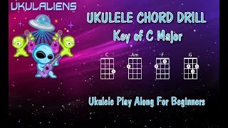 Ukulele Chord Drill Practice  C Major  Ukulele Play Along [upl. by Willcox]