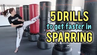 5 Sparring Drills to Help You Kick Faster Taekwondo Speed amp Agility [upl. by Digirb295]