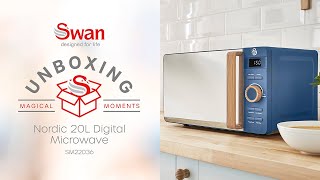 UNBOXING  Swan Nordic Microwave  SM22036 [upl. by Htebasyle]