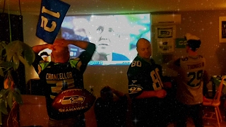 Seattle Seahawks fans react to Super Bowl XLIX ending [upl. by Ydaf]