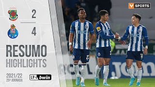 Highlights  Resumo Paços de Ferreira 24 FC Porto Liga 2122 25 [upl. by Girhiny]