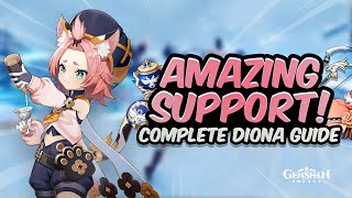 AMAZING 4STAR HEALER Complete Diona Guide  Best Artifacts Weapons amp Teams  Genshin Impact [upl. by Zaria]