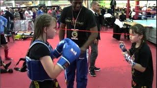 Kickboxing  Young Girls Sparring [upl. by Stenger261]