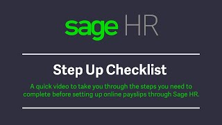 Sage HR  Online Payslips Setup Checklist [upl. by Bamford]