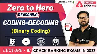 Binary Coding Decoding Reasoning Tricks  Adda247 Banking Classes  Lec 18 [upl. by Dumas]