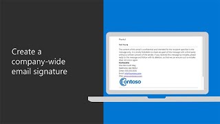 How to create a companywide email signature in Microsoft 365 for business [upl. by Loren]