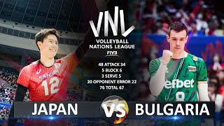 Japan vs Bulgaria  Mens VNL 2023 [upl. by Notyap]