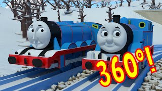 360º TOMICA Thomas amp Friends Christmastime Trainspotting [upl. by Darej]