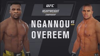 Francis Ngannou VS Overeem  UFC 4 PS5  4K Gameplay [upl. by Cilegna]