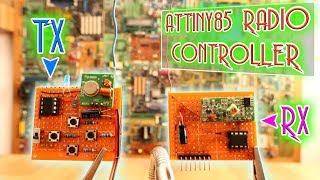 ATtiny85 simplest radio controller  4 digital channels [upl. by Tnattirb737]