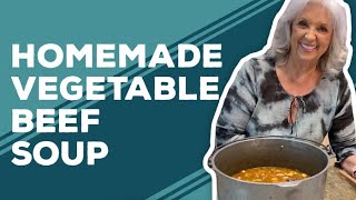 Quarantine Cooking Homemade Vegetable Beef Soup Recipe [upl. by Broome825]