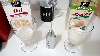 Oat Milk vs Almond Milk part 2 Frothing Test [upl. by Sellihca341]