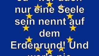 Europahymne Lyrics Video [upl. by Garnette]