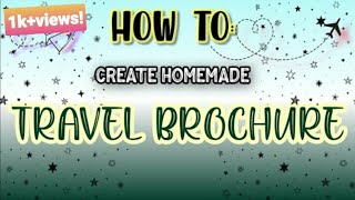 HOW to create Homemade TRAVEL BROCHURE using A4 easy tutorial [upl. by Nodnar]