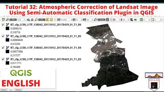 Atmospheric Correction of Landsat image Using Semi Automatic Classification Plugin in QGIS [upl. by Orimisac]