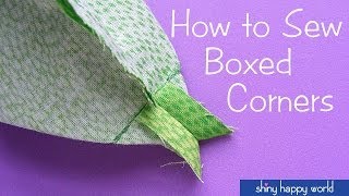 How to Sew Boxed Corners [upl. by Nebe]