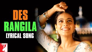 Lyrical  Des Rangila Song with Lyrics  Fanaa  Kajol JatinLalit Prasoon Joshi Mahalaxmi Iyer [upl. by Evans]