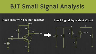 BJT Small Signal Analysis Common Emitter Amplifier without Bypass Capacitor [upl. by Assennav]