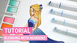 How to BLEND with ALCOHOL MARKERS Pt1  Marker Tutorial  iiKiui [upl. by Noseaj30]