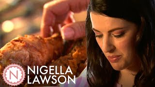 Nigella Lawsons Southern Style DeepFried Chicken  Nigella Bites [upl. by Noyahs]