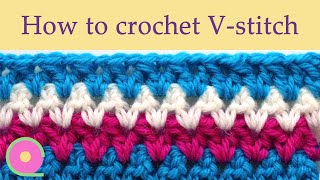 How to crochet the Vstitch [upl. by Durwyn915]