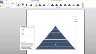 Microsoft Word Tutorial How to create a SmartArt Pyramid [upl. by Derron]