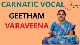 Geetham  VaraVeena  Ragam  Mohanam learning mode [upl. by Ennovahs]