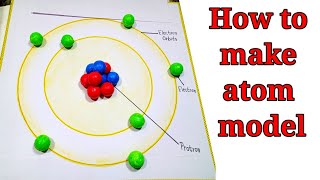 how to make Bohrs atomic model  atomic structure model  bhor atomic model [upl. by Vernice480]