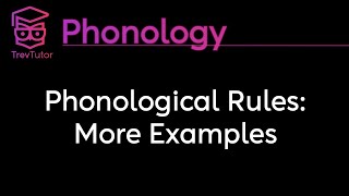 Phonology Phonological Rules More Examples [upl. by Leen]