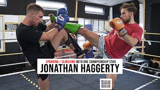 Jonathan Haggerty Muay Thai Sparring amp Clinching  Siam Boxing [upl. by Aryn]