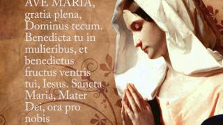 Ave Maria Hymn with Lyrics  Latin [upl. by Drapehs397]