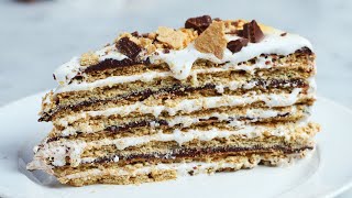 16Layer NoBake Smores Cake [upl. by Esinej280]